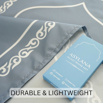 ASYLANA Portable Pocket Prayer Mat – Waterproof Islamic Central Asian Design