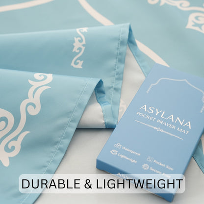 ASYLANA Compact Foldable Pocket Prayer Mat – Thin Lightweight Waterproof Janamaz - Ideal for Travel