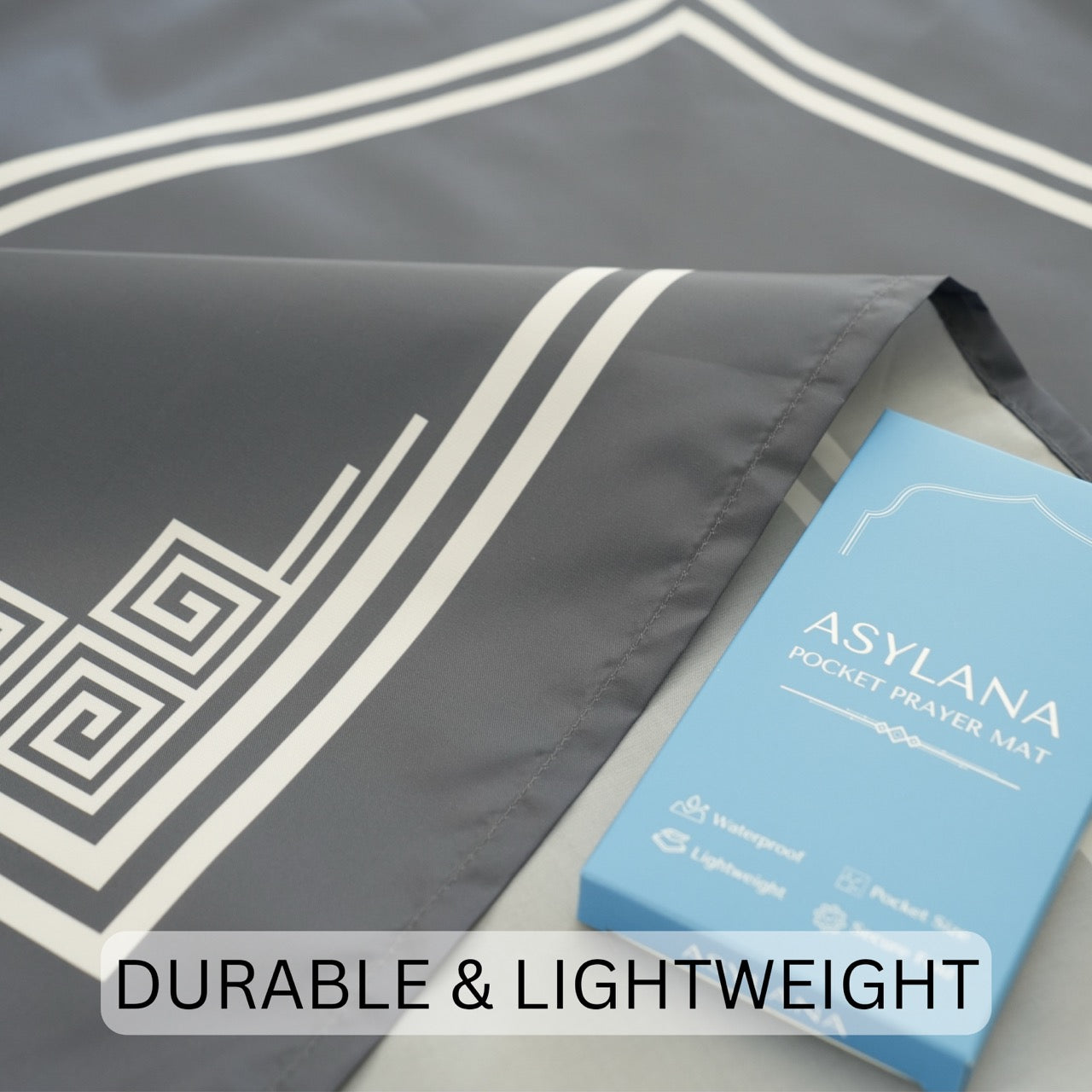 ASYLANA Travel Muslim Pocket Prayer Mat – Easy to Carry - Elastic Band