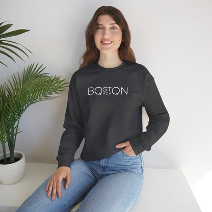 Boston Qazaq Minimalist Crewneck Sweatshirt Kazakh Style - Perfect Kazakhstan Gift
