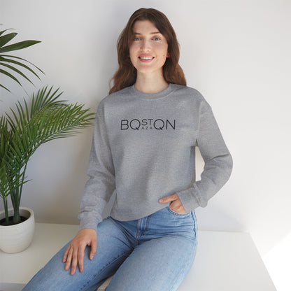 Boston Qazaq Minimalist Crewneck Sweatshirt Kazakh Style - Perfect Kazakhstan Gift