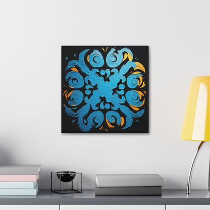 ASYLANA Kazakh Canvas Print Wrap Gallery Wall Art with Traditional Authentic Kazakh Ornaments 106