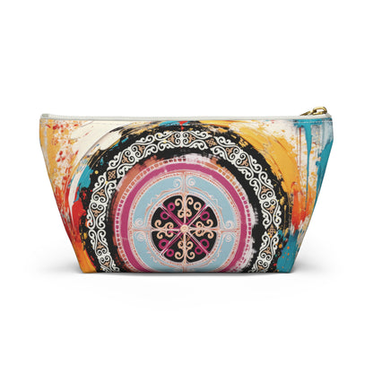 ASYLANA Accessory Pouch Bag for Cosmetics Jewelry Makeup and Travel with Kazakh Art and Design 504