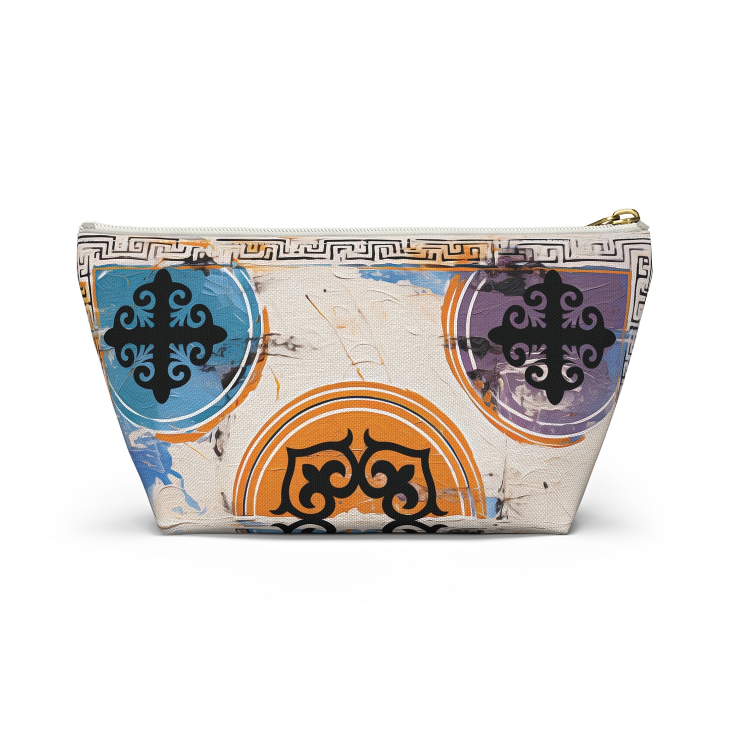 ASYLANA Accessory Pouch Bag for Cosmetics Jewelry Makeup and Travel with Kazakh Art and Design 503