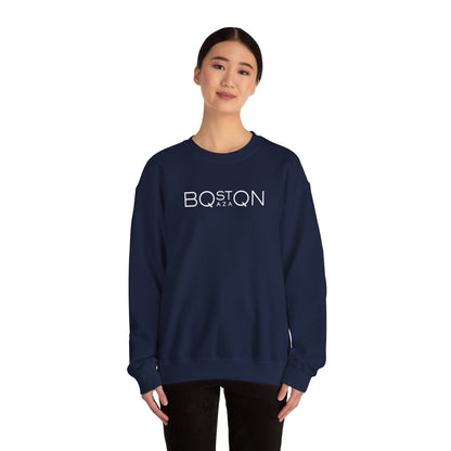 Boston Qazaq Minimalist Crewneck Sweatshirt Kazakh Style - Perfect Kazakhstan Gift