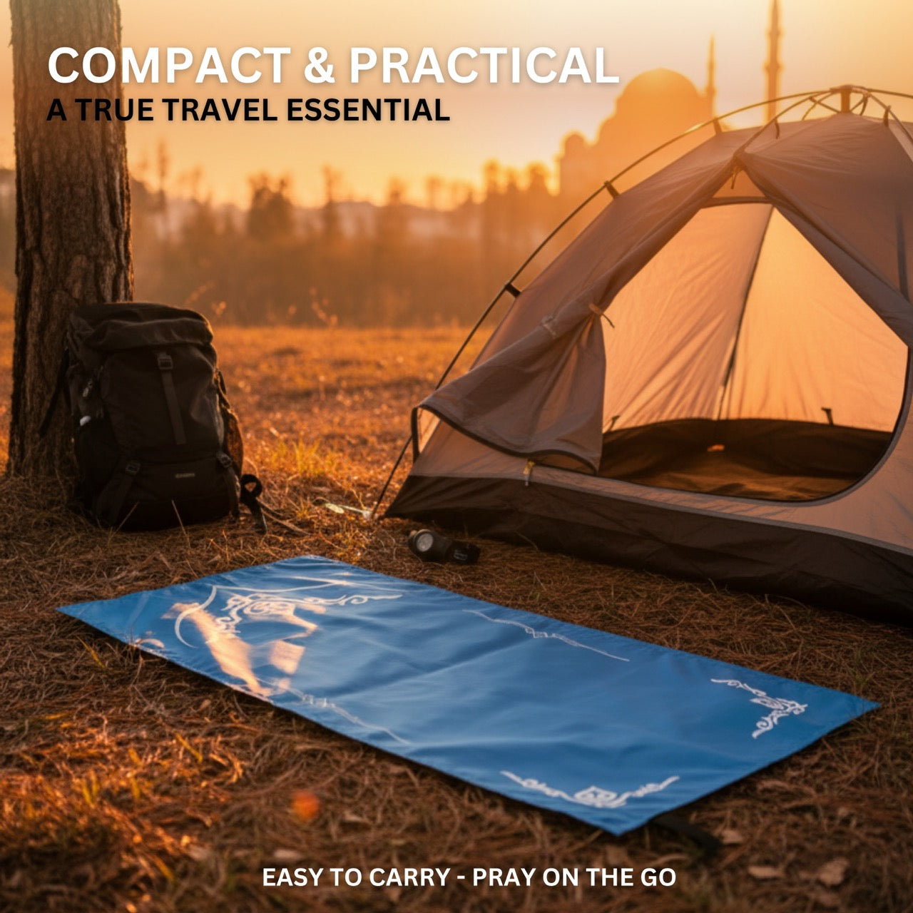 ASYLANA Islamic Small Pocket Prayer Mat –  Waterproof & Thin Travel Jainamaz