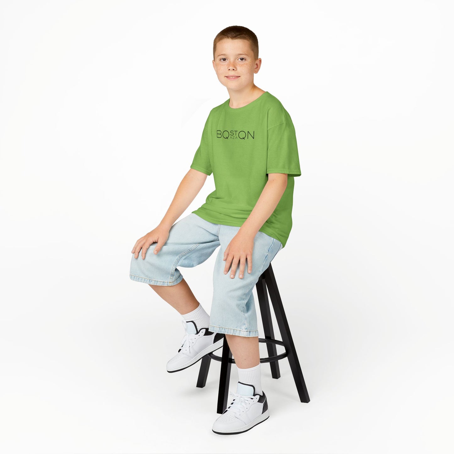 Kids Boston QAZAQ T-Shirt Kazakh Style Youth Tee for Boy or Girl