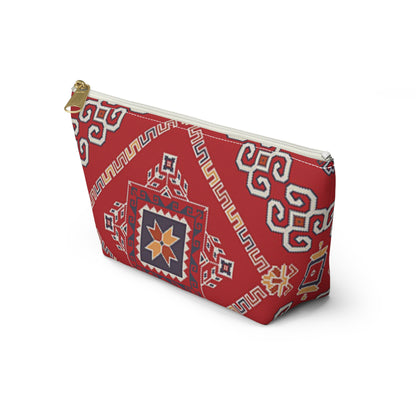 ASYLANA Accessory Pouch Bag for Cosmetics Jewelry Makeup and Travel with Kazakh Art and Design 518