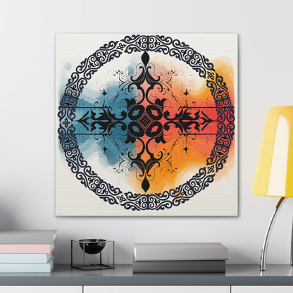 ASYLANA Kazakh Canvas Print Wrap Gallery Wall Art Home Decor with Ethnic Qazaq Patterns 102