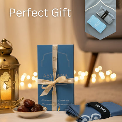 ASYLANA Portable Pocket Prayer Mat – Waterproof Islamic Central Asian Design