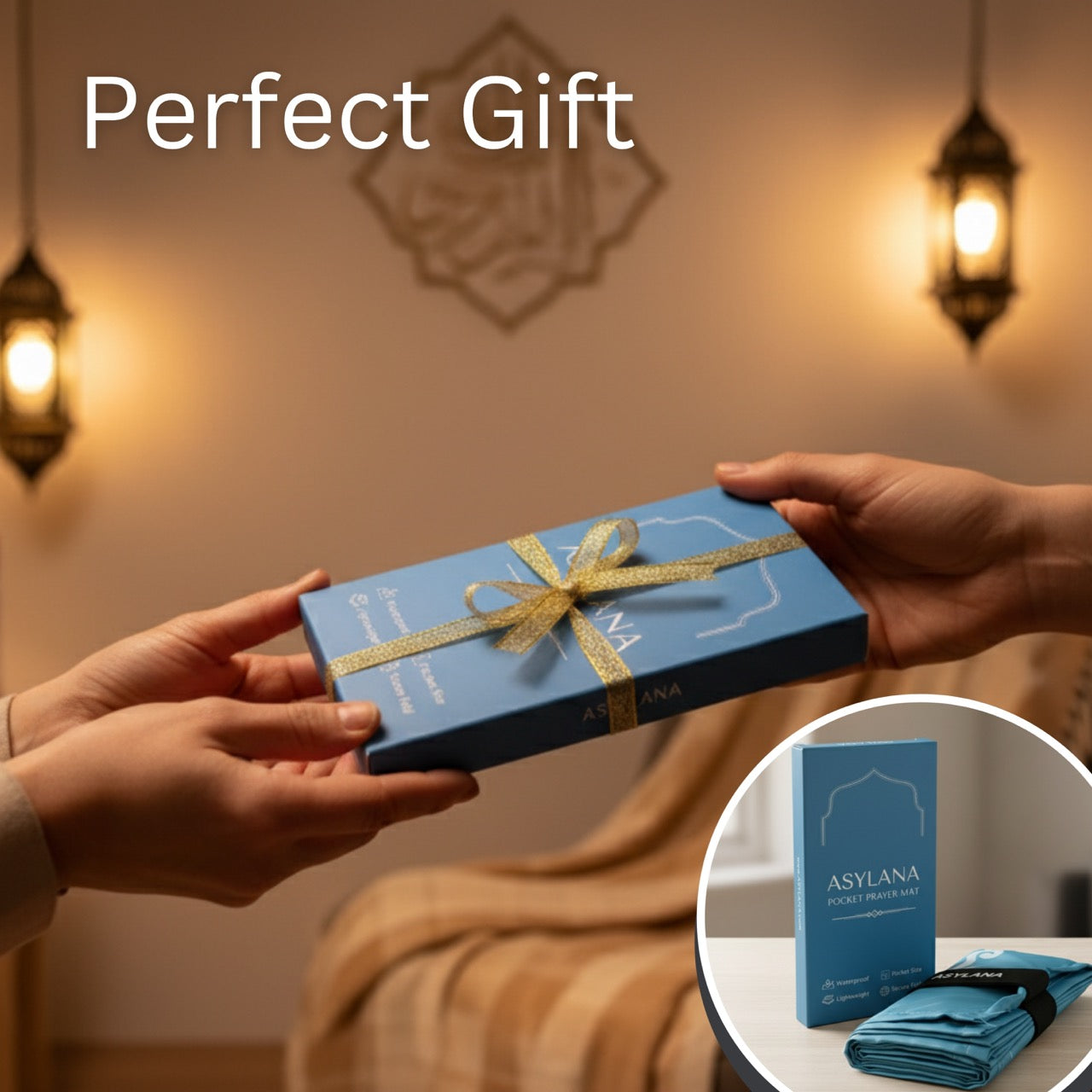 ASYLANA Compact Foldable Pocket Prayer Mat – Thin Lightweight Waterproof Janamaz - Ideal for Travel