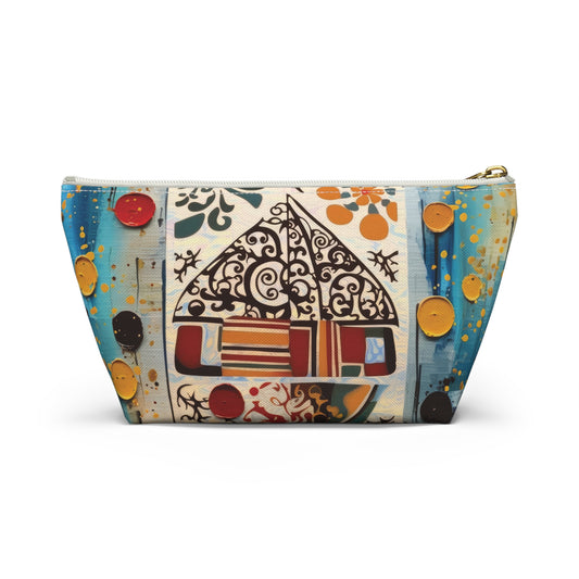 ASYLANA Accessory Pouch Bag for Cosmetics, Jewelry, Makeup, and Travel with Kazakh Art and Design 525