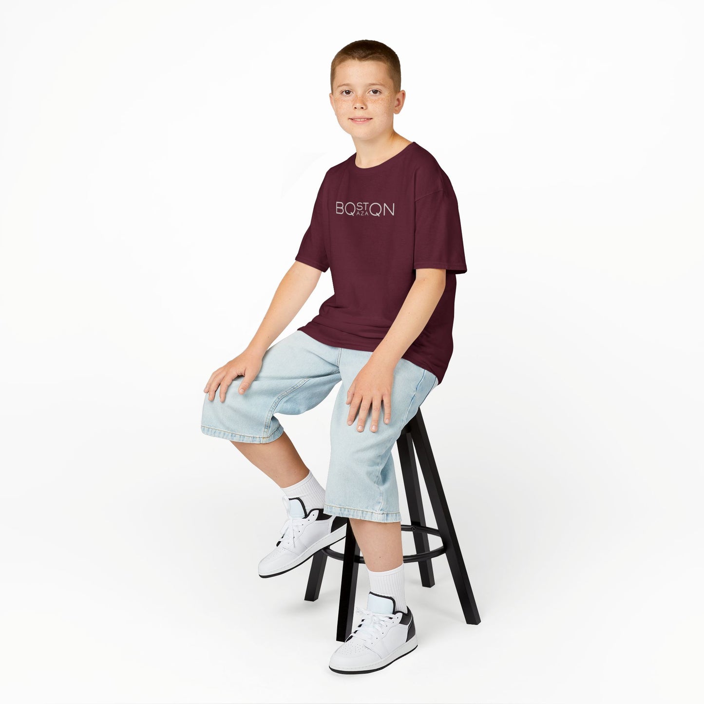 Kids Boston QAZAQ T-Shirt Kazakh Style Youth Tee for Boy or Girl