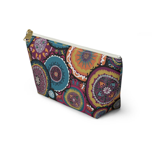 ASYLANA Accessory Pouch Bag for Cosmetics, Jewelry, Makeup, and Travel with Kazakh Art and Design 522