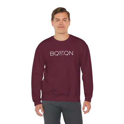 Boston Qazaq Minimalist Crewneck Sweatshirt Kazakh Style - Perfect Kazakhstan Gift