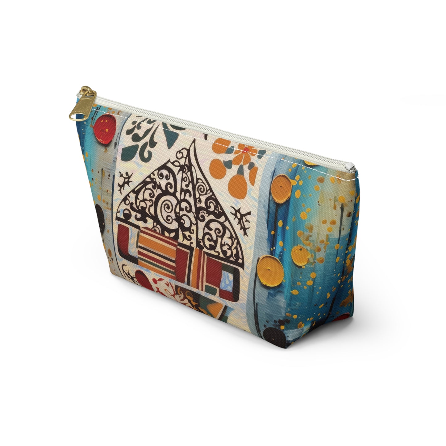 ASYLANA Accessory Pouch Bag for Cosmetics, Jewelry, Makeup, and Travel with Kazakh Art and Design 525