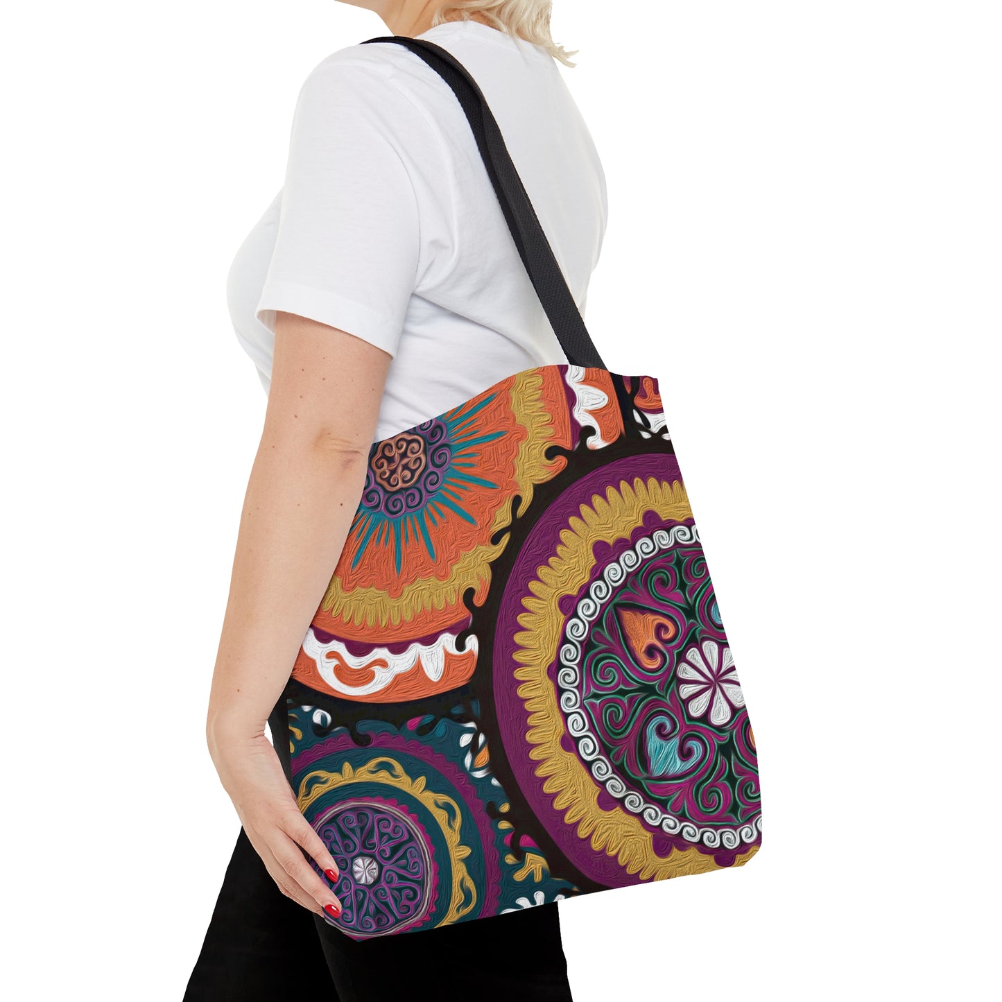 ASYLANA Tote Bag based on Qazaq Art with ethnic patterns of Central Asia Handbag 201