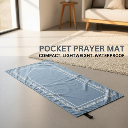 ASYLANA Portable Pocket Prayer Mat – Waterproof Islamic Central Asian Design